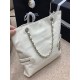 Fake Zipped Shopping Bag White Replica