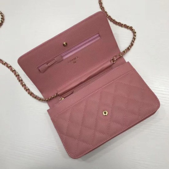 Fake WOC Classic Quilted A15206 Pink Replica Replica WOC Classic Quilted A15206 Pink