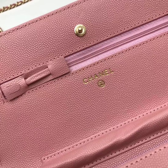 Fake WOC Classic Quilted A15206 Pink Replica Replica WOC Classic Quilted A15206 Pink