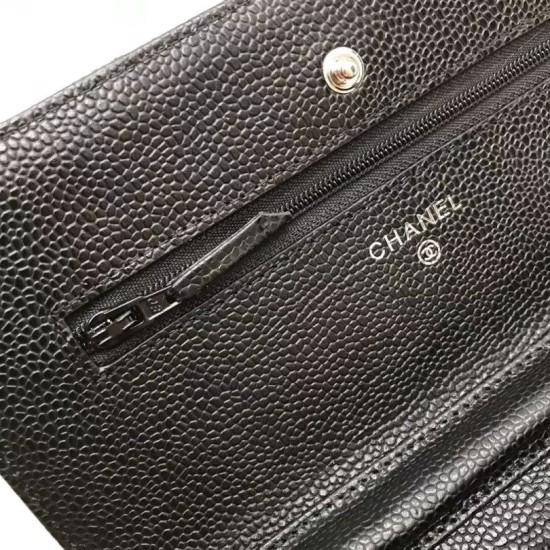 Replica WOC Classic Quilted A15206 Black Replica WOC Classic Quilted A15206 Black