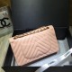 Replica Medium Chevron Grain Embossed Calfskin Bag A01112 Pink