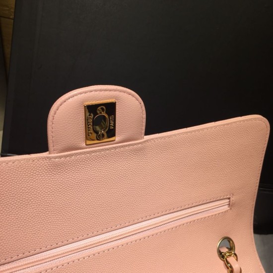 Replica Medium Chevron Grain Embossed Calfskin Bag A01112 Pink