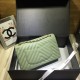 Replica Medium Chevron Grain Embossed Calfskin Bag A01112 Light Green