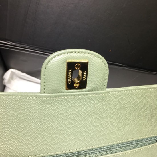 Replica Medium Chevron Grain Embossed Calfskin Bag A01112 Light Green