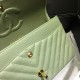 Replica Medium Chevron Grain Embossed Calfskin Bag A01112 Light Green