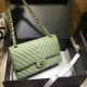 Replica Medium Chevron Grain Embossed Calfskin Bag A01112 Light Green