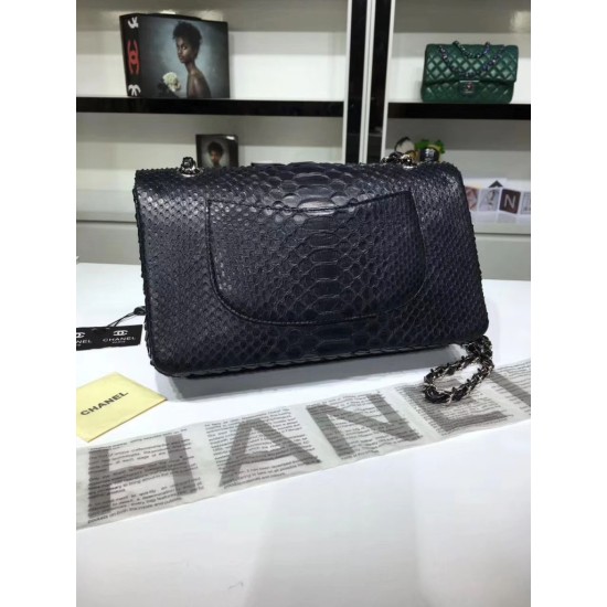 Replica Python Classic Flap Bag A1112 Black
