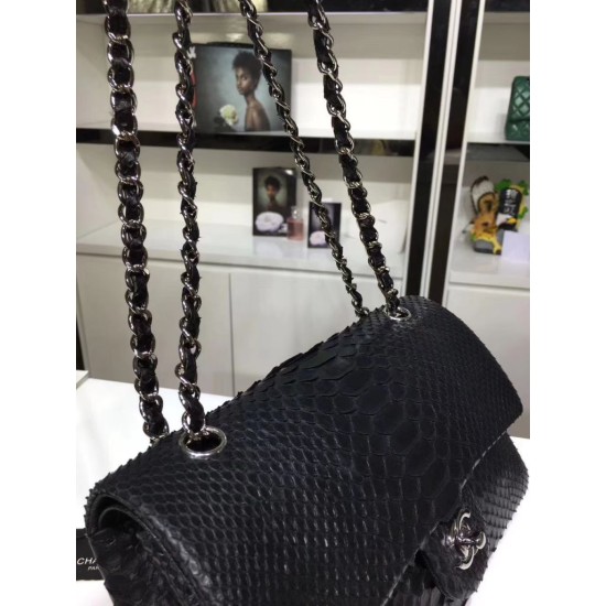 Replica Python Classic Flap Bag A1112 Black