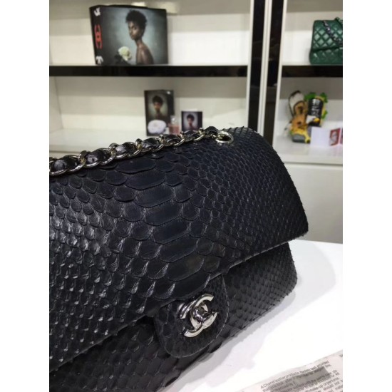 Replica Python Classic Flap Bag A1112 Black