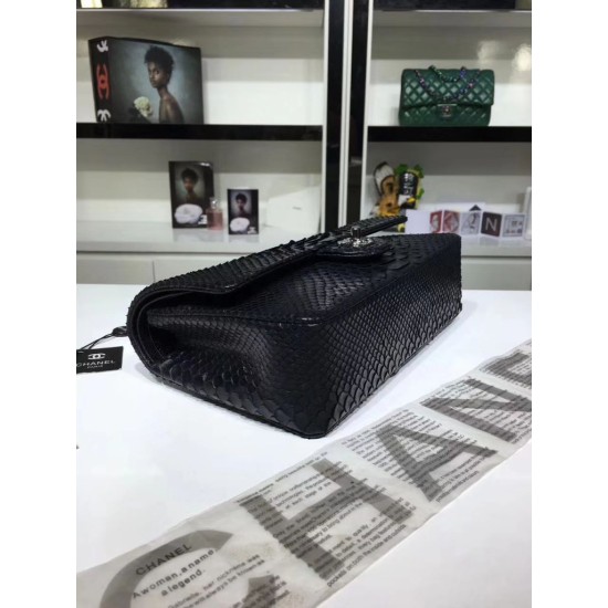 Replica Python Classic Flap Bag A1112 Black