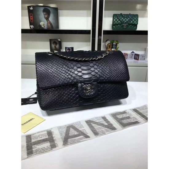 Replica Python Classic Flap Bag A1112 Black