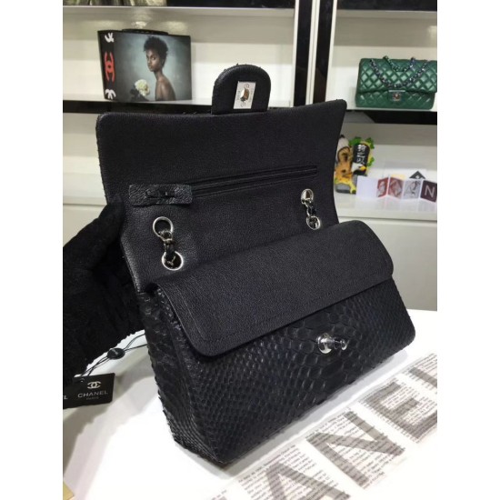 Replica Python Classic Flap Bag A1112 Black