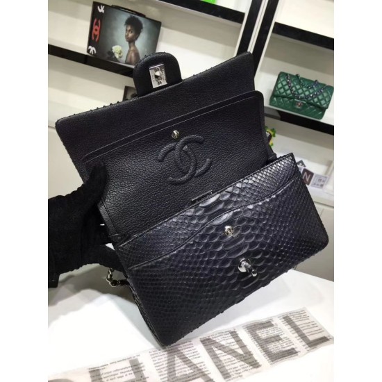 Replica Python Classic Flap Bag A1112 Black