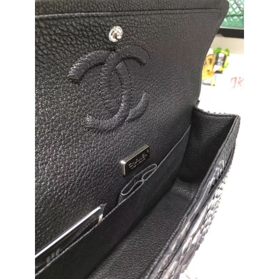 Replica Python Classic Flap Bag A1112 Black