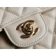 Replica Medium Classic Caviar Flap Bag A1112 Apricot Siliver / Gold Hardware