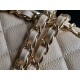 Replica Medium Classic Caviar Flap Bag A1112 Apricot Siliver / Gold Hardware