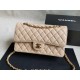 Replica Medium Classic Caviar Flap Bag A1112 Apricot Siliver / Gold Hardware