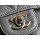 Replica Medium Classic Caviar Flap Bag A1112 Gray Siliver / Gold Hardware