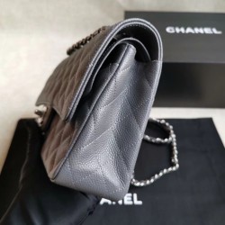 Replica Medium Classic Caviar Flap Bag A1112 Gray Siliver / Gold Hardware Replica Medium Classic Caviar Flap Bag A1112 Gray Siliver / Gold Hardware