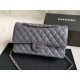 Replica Medium Classic Caviar Flap Bag A1112 Gray Siliver / Gold Hardware