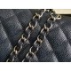 Replica Medium Classic Caviar Flap Bag A1112 Blue Siliver / Gold Hardware