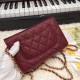 Fake Stitch Chain Grained Calfskin Woc Bag A33814 Claret Replica Fake Stitch Chain Grained Calfskin Woc Bag A33814 Claret Replica