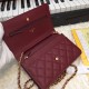 Fake Stitch Chain Grained Calfskin Woc Bag A33814 Claret Replica Fake Stitch Chain Grained Calfskin Woc Bag A33814 Claret Replica