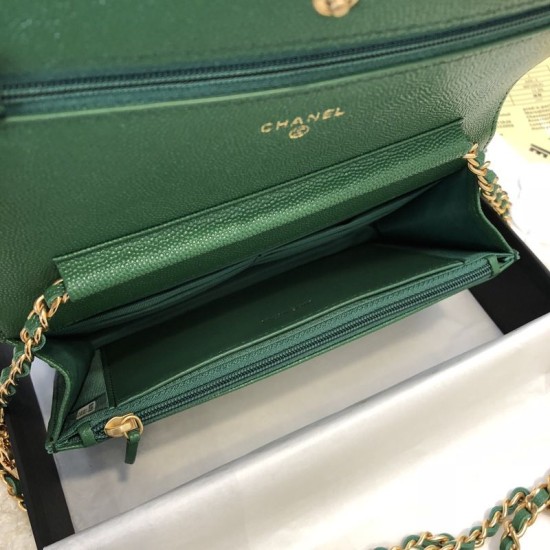 Replica Stitch Chain Grained Calfskin Woc Bag A33814 Green Fake Stitch Chain Grained Calfskin Woc Bag A33814 Green Replica