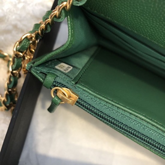 Replica Stitch Chain Grained Calfskin Woc Bag A33814 Green Fake Stitch Chain Grained Calfskin Woc Bag A33814 Green Replica