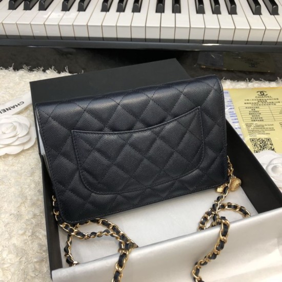Replica Stitch Chain Grained Calfskin Woc Bag A33814 Black Fake Stitch Chain Grained Calfskin Woc Bag A33814 Black Replica