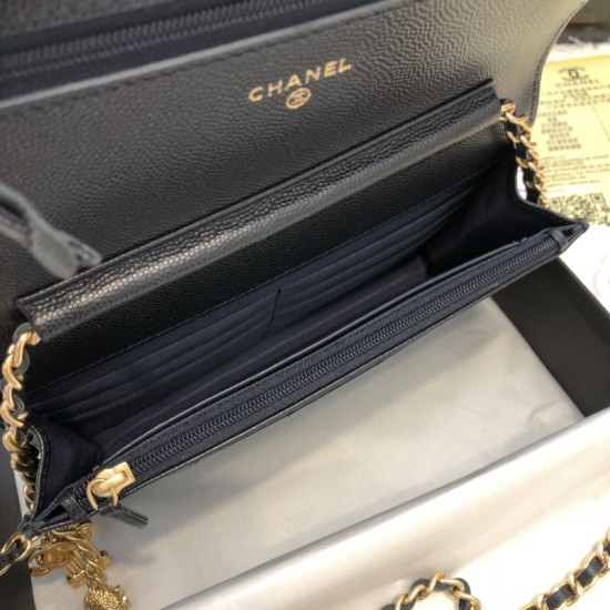 Replica Stitch Chain Grained Calfskin Woc Bag A33814 Black Fake Stitch Chain Grained Calfskin Woc Bag A33814 Black Replica