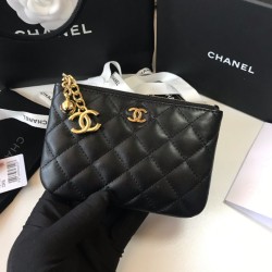 Replica Coin Purse Cannage Pattern Leather A50168 Black