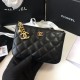 Replica Coin Purse Cannage Pattern Leather A50168 Black