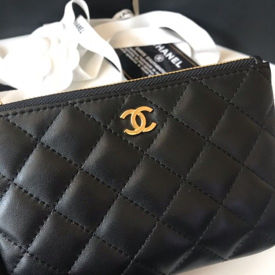 Replica Coin Purse Cannage Pattern Leather A50168 Black