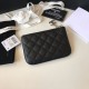Replica Coin Purse Grained Calfskin A50168 Black