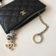 Replica Coin Purse Grained Calfskin A50168 Black