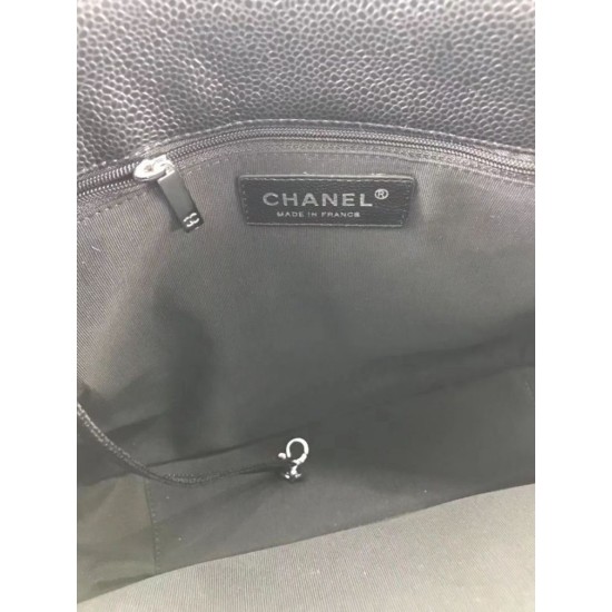 Fake GST Shopping Tote Bag Caviar Leather A50995 Black Replica Replica GST Shopping Tote Bag Caviar Leather A50995 Black
