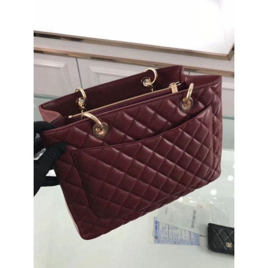 Replica GST Shopping Tote Bag Caviar Leather A50995 Claret Replica GST Shopping Tote Bag Caviar Leather A50995 Claret