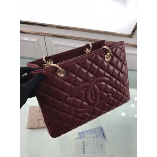 Replica GST Shopping Tote Bag Caviar Leather A50995 Claret Replica GST Shopping Tote Bag Caviar Leather A50995 Claret