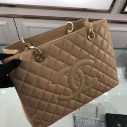 Replica GST Shopping Tote Bag Caviar Leather A50995 Apricot