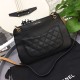 Fake Cowhide Flap Bag A57408 Black Replica