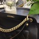 Fake Cowhide Flap Bag A57408 Black Replica