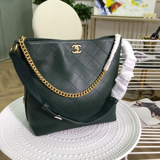 Replica CC Bucket Shopping Hobo Bag A57573 Green