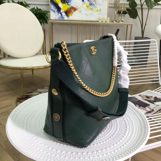Replica CC Bucket Shopping Hobo Bag A57573 Green