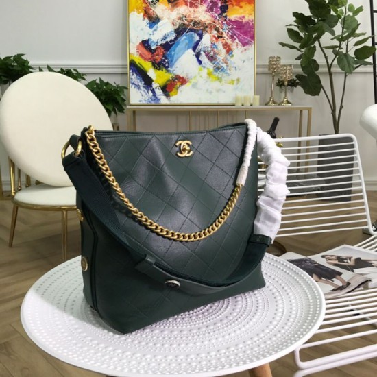 Replica CC Bucket Shopping Hobo Bag A57573 Green