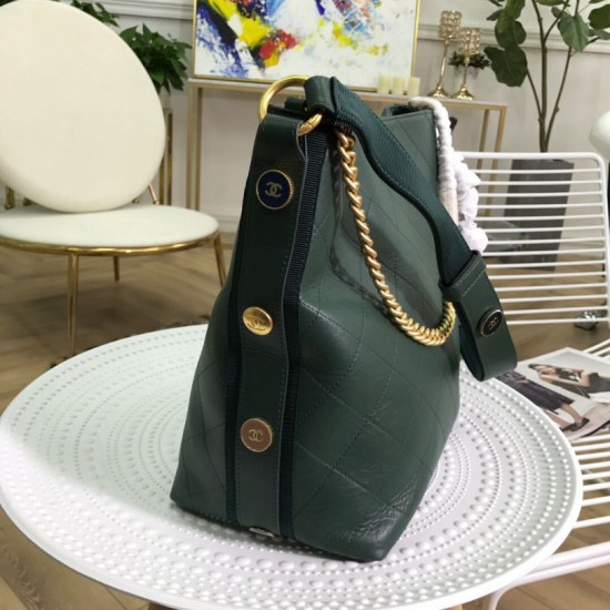 Replica CC Bucket Shopping Hobo Bag A57573 Green