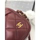 Replica Camera Case Calfskin &amp; Gold-Tone Metal A57659 Claret