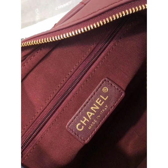 Replica Camera Case Calfskin &amp; Gold-Tone Metal A57659 Claret