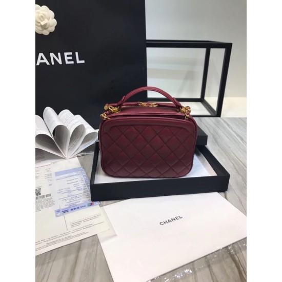 Replica Small CC Vanity Case A57905 Claret