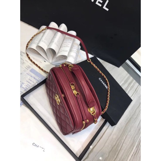 Replica Small CC Vanity Case A57905 Claret